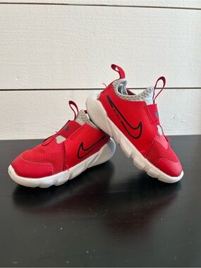 Toddler 7 Nike Kids Red and Black Slip-On Athletic Sneakers